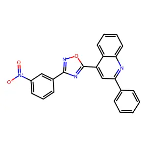 3-(3-Nitrophenyl)-5-(2-phenylquinolin-4-yl)-1,2,4-oxadiazole structure