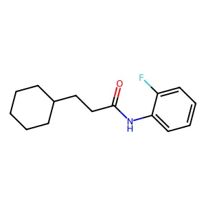 3-cyclohexyl-N-(2-fluorophenyl)propanamide structure