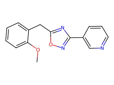 5-[(2-Methoxyphenyl)methyl]-3-pyridin-3-yl-1,2,4-oxadiazole structure