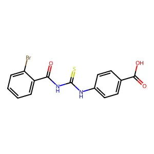 4-({[(2-Bromophenyl)carbonyl]carbamothioyl}amino)benzoic acid structure