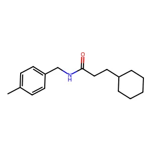 3-cyclohexyl-N-(4-methylbenzyl)propanamide structure