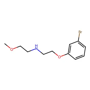 N-[2-(3-bromophenoxy)ethyl]-2-methoxyethanamine structure