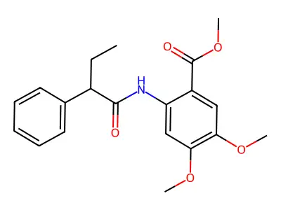 Methyl 4,5-dimethoxy-2-[(2-phenylbutanoyl)amino]benzoate structure