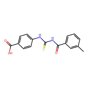 4-({[(3-Methylphenyl)carbonyl]carbamothioyl}amino)benzoic acid structure