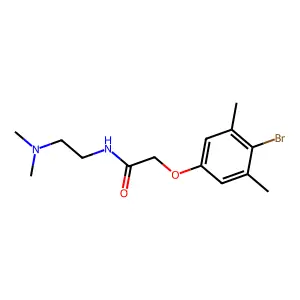 2-(4-bromo-3,5-dimethylphenoxy)-N-[2-(dimethylamino)ethyl]acetamide structure