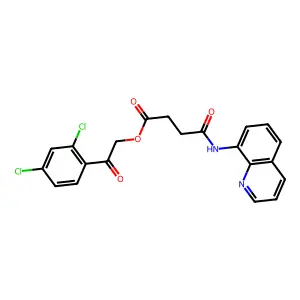 2-(2,4-Dichlorophenyl)-2-oxoethyl 4-oxo-4-(quinolin-8-ylamino)butanoate structure
