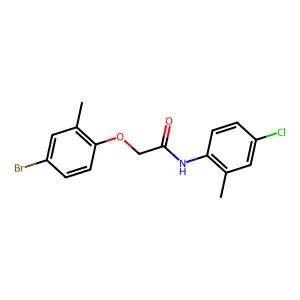 2-(4-bromo-2-methylphenoxy)-N-(4-chloro-2-methylphenyl)acetamide structure