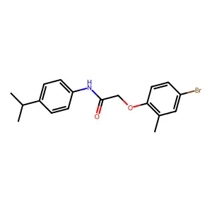 2-(4-bromo-2-methylphenoxy)-N-(4-propan-2-ylphenyl)acetamide structure