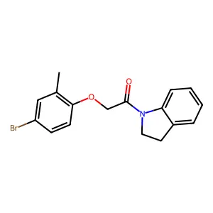 1-[(4-Bromo-2-methylphenoxy)acetyl]indoline structure
