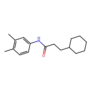 3-cyclohexyl-N-(3,4-dimethylphenyl)propanamide structure