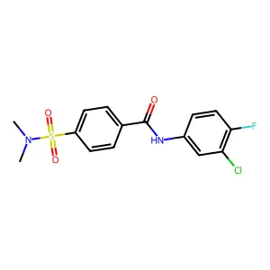 N-(3-chloro-4-fluorophenyl)-4-(dimethylsulfamoyl)benzamide structure