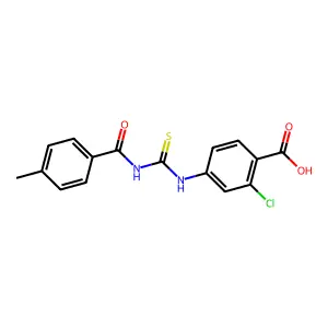 2-Chloro-4-({[(4-methylphenyl)carbonyl]carbamothioyl}amino)benzoic acid structure