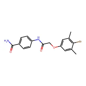 4-[[2-(4-Bromo-3,5-dimethylphenoxy)acetyl]amino]benzamide structure