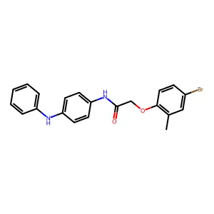 N-(4-anilinophenyl)-2-(4-bromo-2-methylphenoxy)acetamide structure