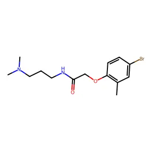 2-(4-bromo-2-methylphenoxy)-N-[3-(dimethylamino)propyl]acetamide structure