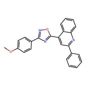 3-(4-Methoxyphenyl)-5-(2-phenylquinolin-4-yl)-1,2,4-oxadiazole structure