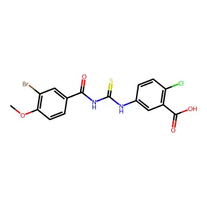 5-[(3-Bromo-4-methoxybenzoyl)carbamothioylamino]-2-chlorobenzoic acid structure