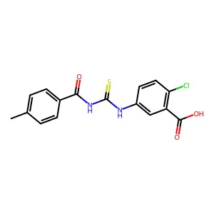 2-Chloro-5-[(4-methylbenzoyl)carbamothioylamino]benzoic acid structure