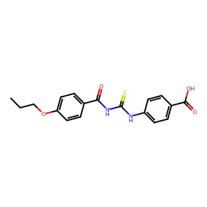 4-[(4-Propoxybenzoyl)carbamothioylamino]benzoic acid structure