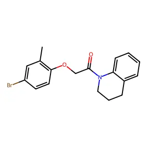 1-[(4-Bromo-2-methylphenoxy)acetyl]-1,2,3,4-tetrahydroquinoline structure