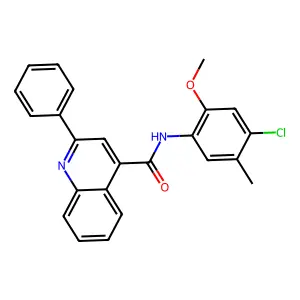 N-(4-chloro-2-methoxy-5-methylphenyl)-2-phenylquinoline-4-carboxamide structure