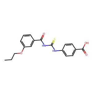 4-({[(3-Propoxyphenyl)carbonyl]carbamothioyl}amino)benzoic acid structure