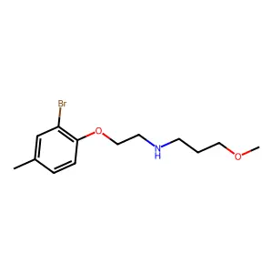 N-[2-(2-bromo-4-methylphenoxy)ethyl]-3-methoxypropan-1-amine structure