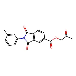 2-Oxopropyl 2-(3-methylphenyl)-1,3-dioxo-5-isoindolinecarboxylate structure