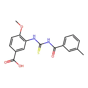 4-Methoxy-3-({[(3-methylphenyl)carbonyl]carbamothioyl}amino)benzoic acid structure