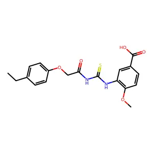3-({[(4-Ethylphenoxy)acetyl]carbamothioyl}amino)-4-methoxybenzoic acid structure