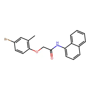 2-(4-bromo-2-methylphenoxy)-N-(naphthalen-1-yl)acetamide structure