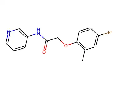 2-(4-bromo-2-methylphenoxy)-N-(pyridin-3-yl)acetamide structure