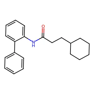 N-(biphenyl-2-yl)-3-cyclohexylpropanamide structure