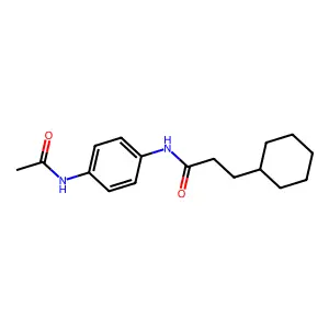 N-(4-乙酰氨基苯基)-3-己基丙酰胺 structure