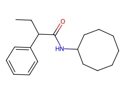 N-cyclooctyl-2-phenylbutanamide structure