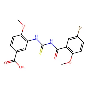 3-[(5-bromo-2-methoxy-benzoyl)thiocarbamoylamino]-4-methoxy-benzoic Acid structure