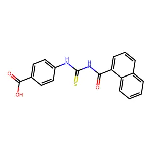 4-{[(Naphthalen-1-ylcarbonyl)carbamothioyl]amino}benzoic acid structure