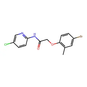 2-(4-bromo-2-methylphenoxy)-N-(5-chloropyridin-2-yl)acetamide structure