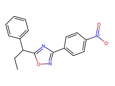 3-(4-Nitrophenyl)-5-(1-phenylpropyl)-1,2,4-oxadiazole structure