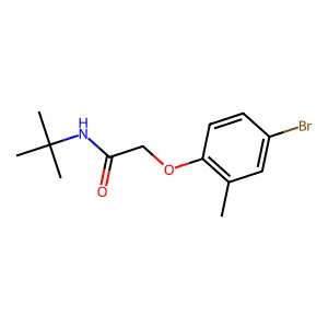 2-(4-bromo-2-methylphenoxy)-N-tert-butylacetamide structure