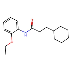 3-cyclohexyl-N-(2-ethoxyphenyl)propanamide structure