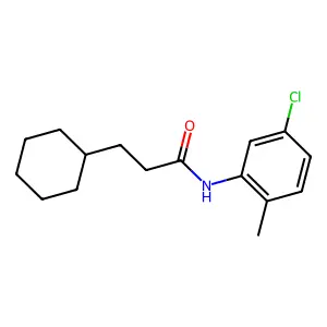 N-(5-chloro-2-methylphenyl)-3-cyclohexylpropanamide structure