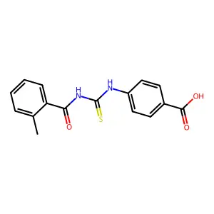 4-({[(2-Methylphenyl)carbonyl]carbamothioyl}amino)benzoic acid structure