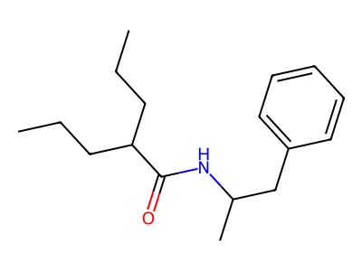 N-(alpha-Methylphenethyl)-2-propylvaleramide structure