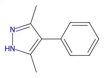 3,5-dimethyl-4-phenyl-1H-pyrazole structure