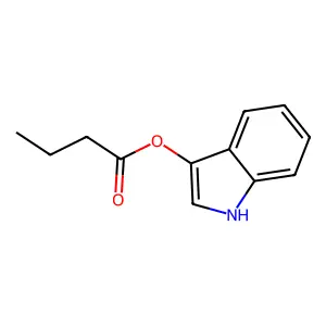 Butanoic acid, 1H-indol-3-yl ester structure