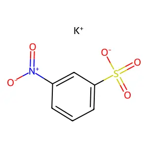 Benzenesulfonic acid, 3-nitro-, potassium salt (1:1) structure