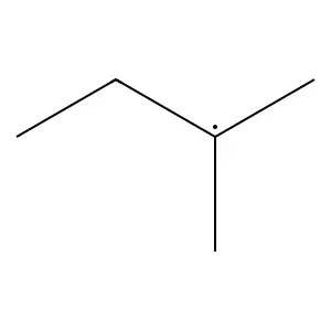 2-Methylbut-2-yl radical structure