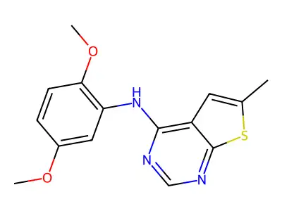 N-(2,5-dimethoxyphenyl)-6-methylthieno[2,3-d]pyrimidin-4-amine structure