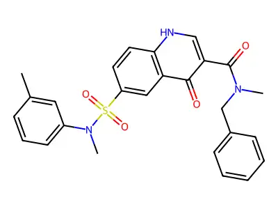 N-benzyl-N-methyl-6-[methyl-(3-methylphenyl)sulfamoyl]-4-oxo-1H-quinoline-3-carboxamide structure
